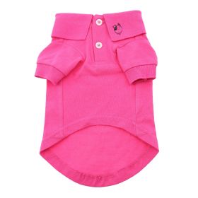 Polos Solid (Color: Raspberry Sorbet, size: X-Large)